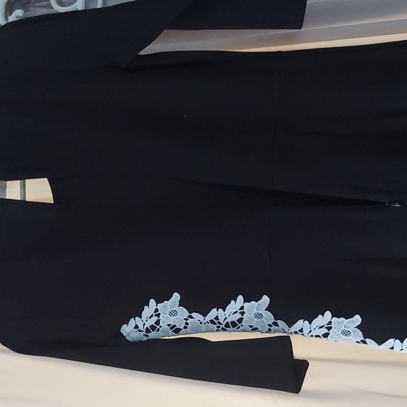 NWT Side Lace Detail Black Asymmetrical Hem Dress Size Small - Picture 7 of 8